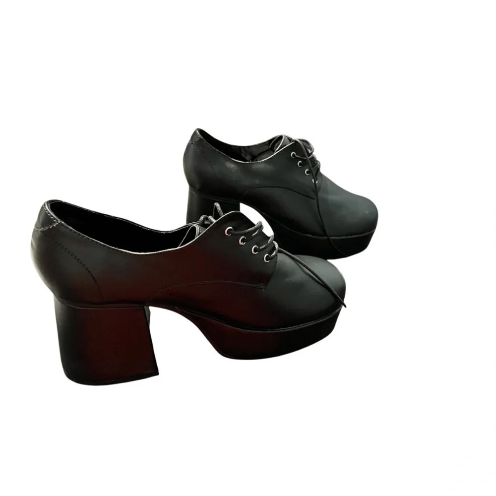 Funtasma Black Leather Derby Shoes